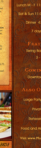 Mothers Tavern Menu